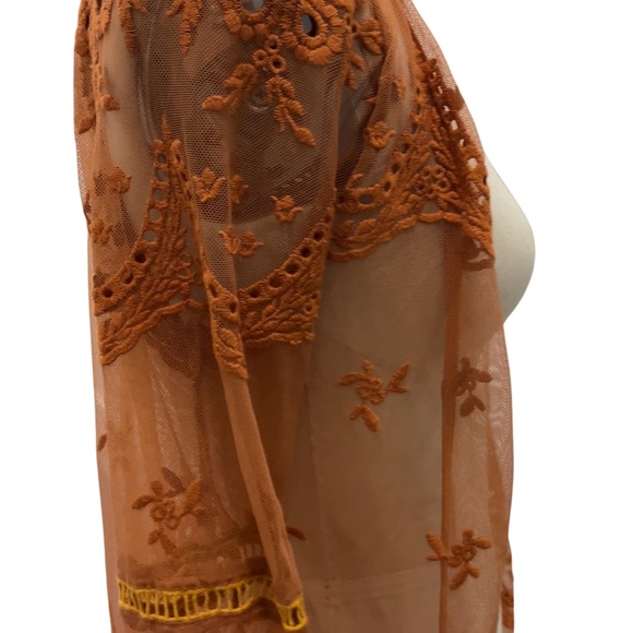 Brown Bohemian Robe Mesh - Picture 4 of 6